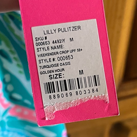 NWT!! Lilly Pulitzer Weekender Crop Legging UPF 50+ - Picture 2 of 2